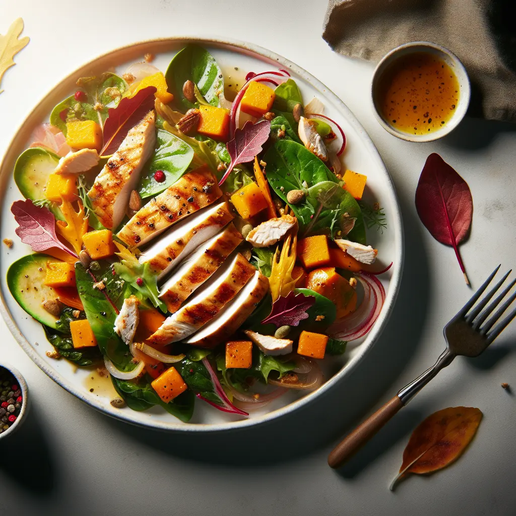 Autumnal Chicken and Butternut Squash Salad