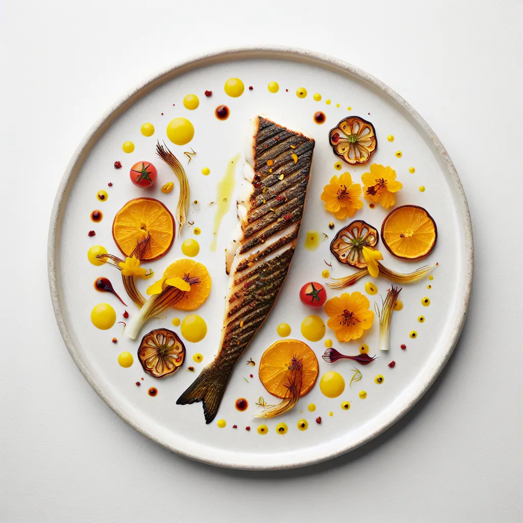 Autumnal Grilled Monkfish with Saffron-Infused Fennel and Orange Salad