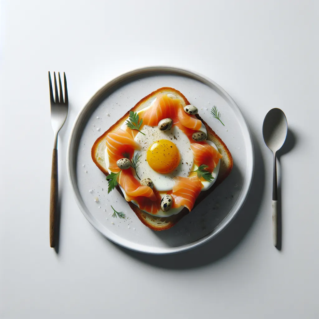 Autumnal Smoked Salmon and Quail Egg Breakfast Tartine