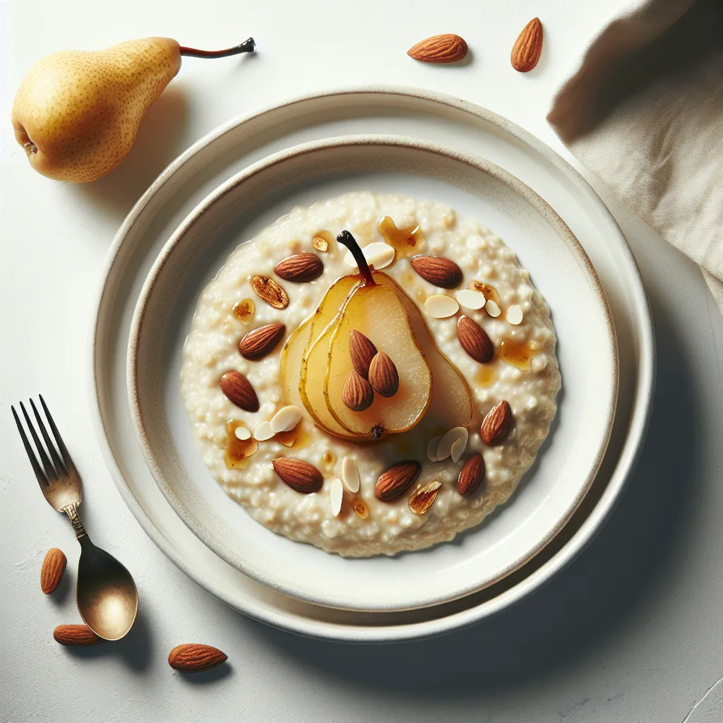 Autumnal Spiced Pear and Almond Porridge