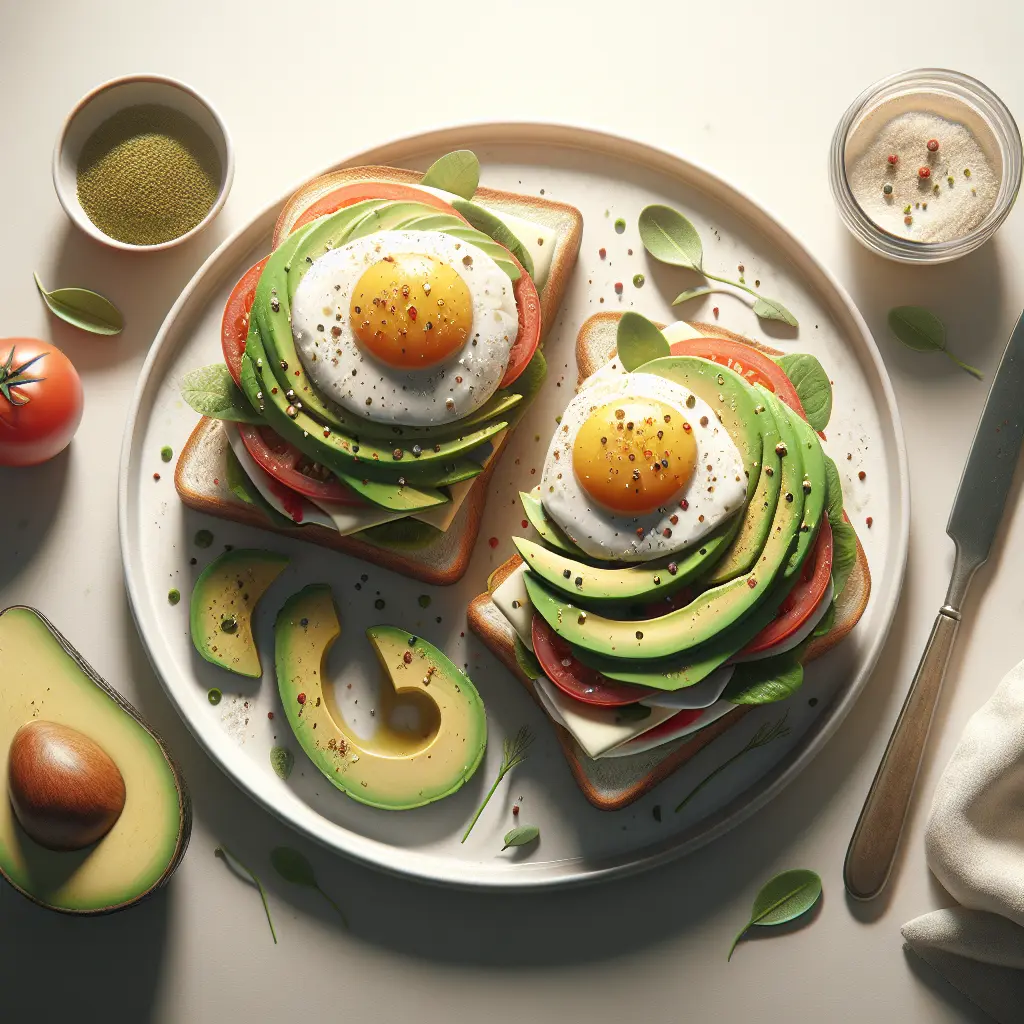 Spicy Avocado and Tomato Breakfast Sandwich