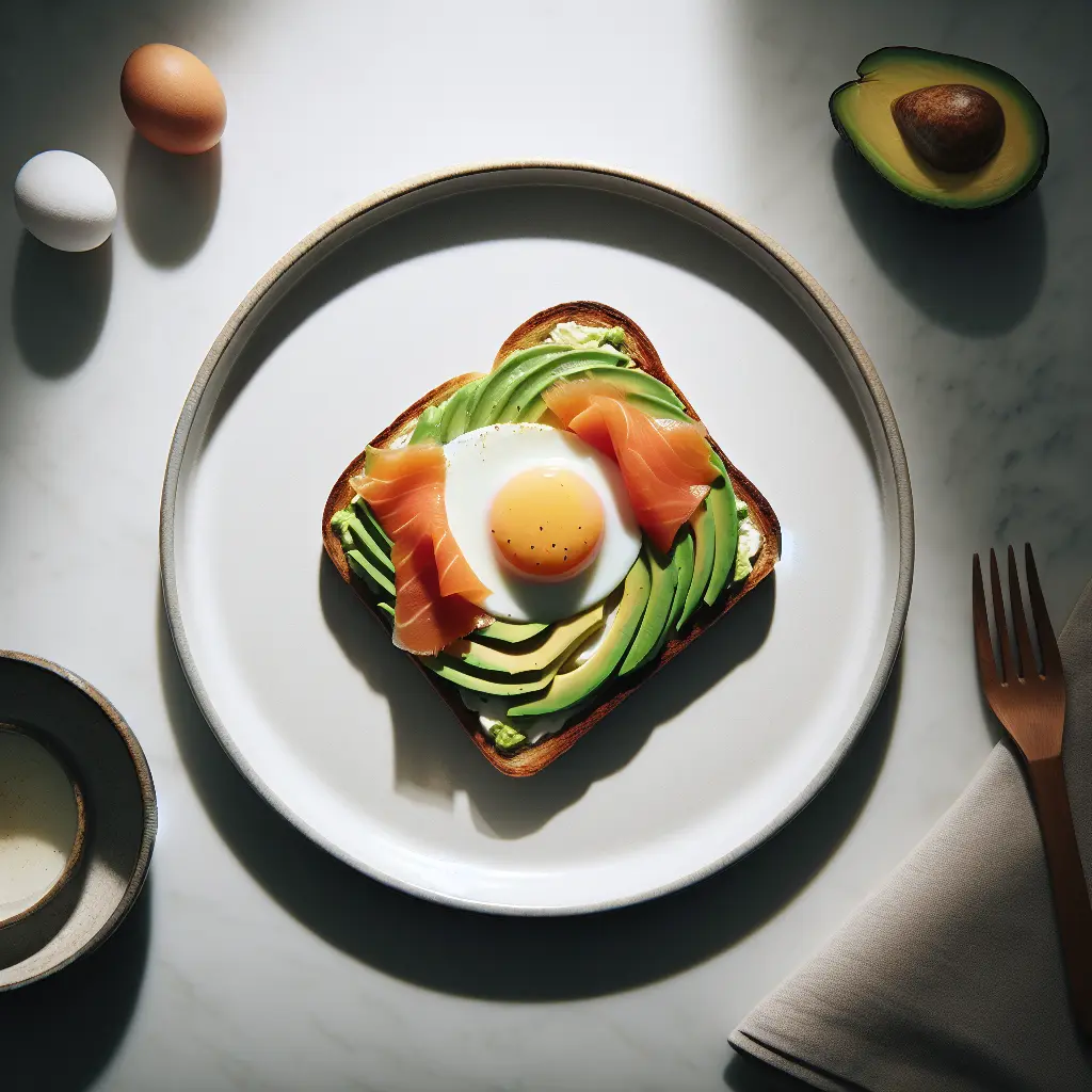 Gourmet Avocado Toast with Poached Egg and Smoked Salmon
