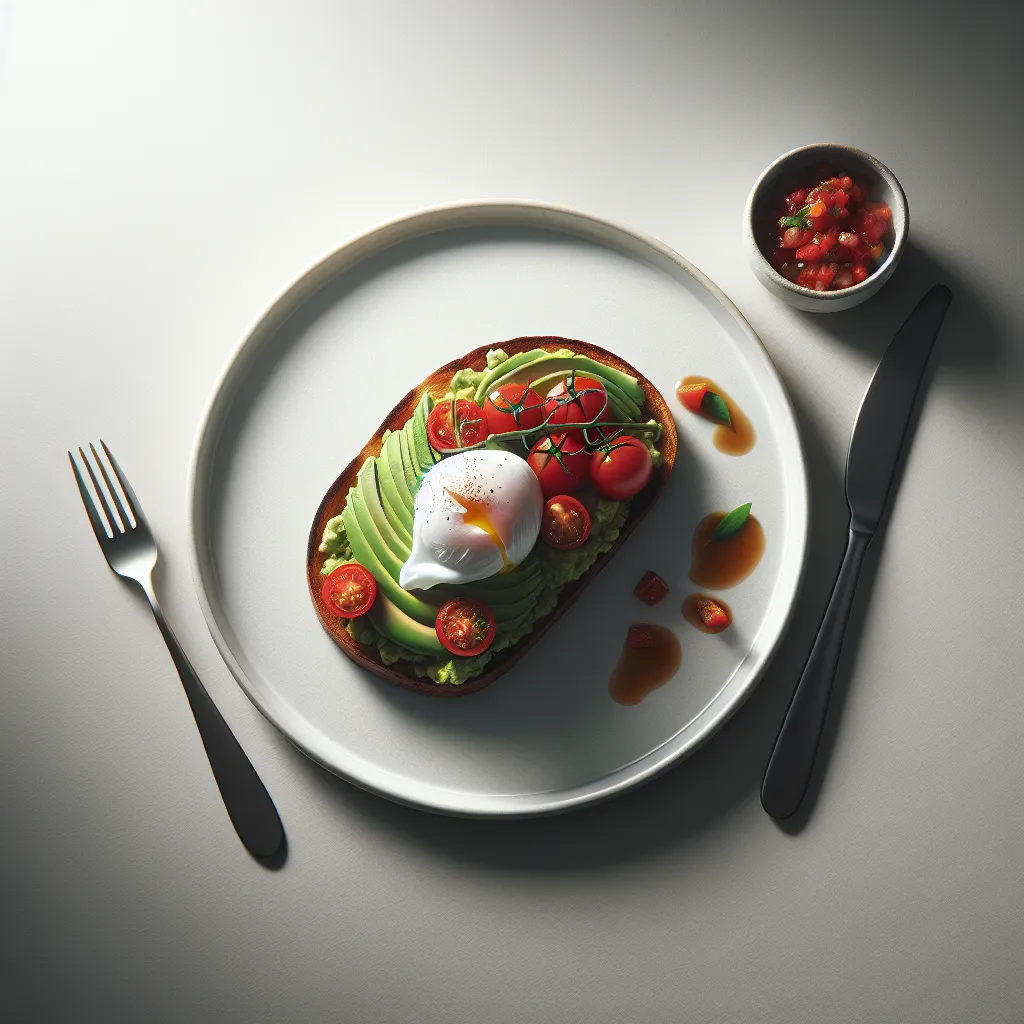 Gourmet Avocado Toast with Poached Egg and Tomato Salsa