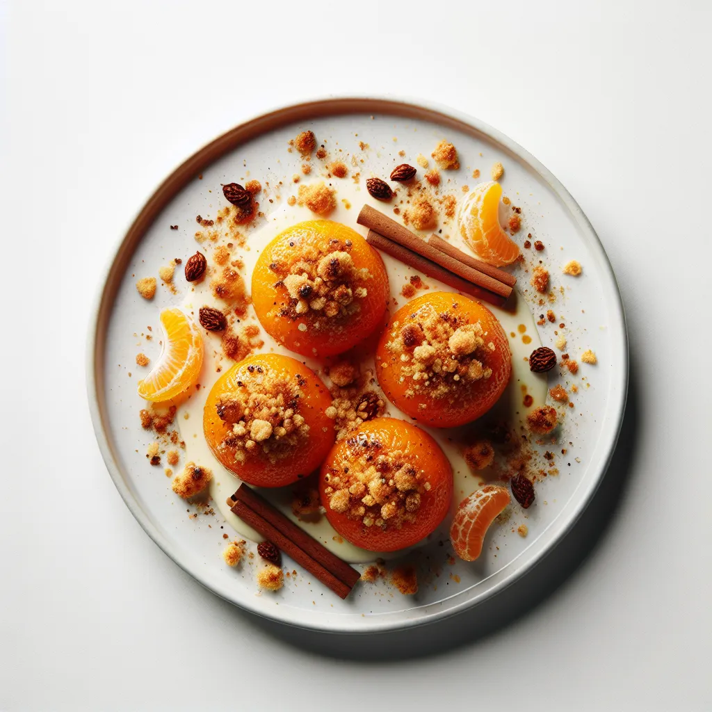 Baked Clementine with Spiced Crumble