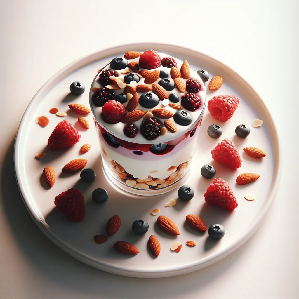 Autumn Berry and Almond Yogurt Parfait