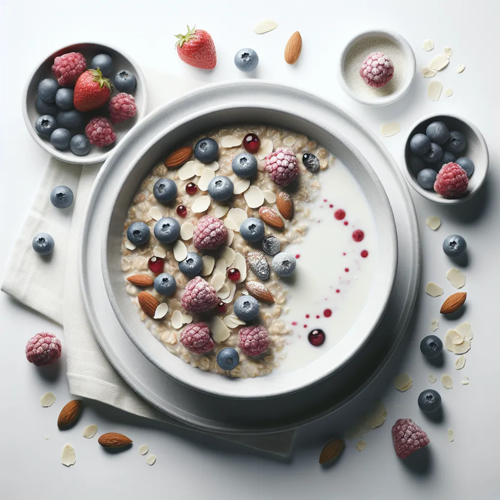 Autumn Berry Oatmeal with Almond Milk