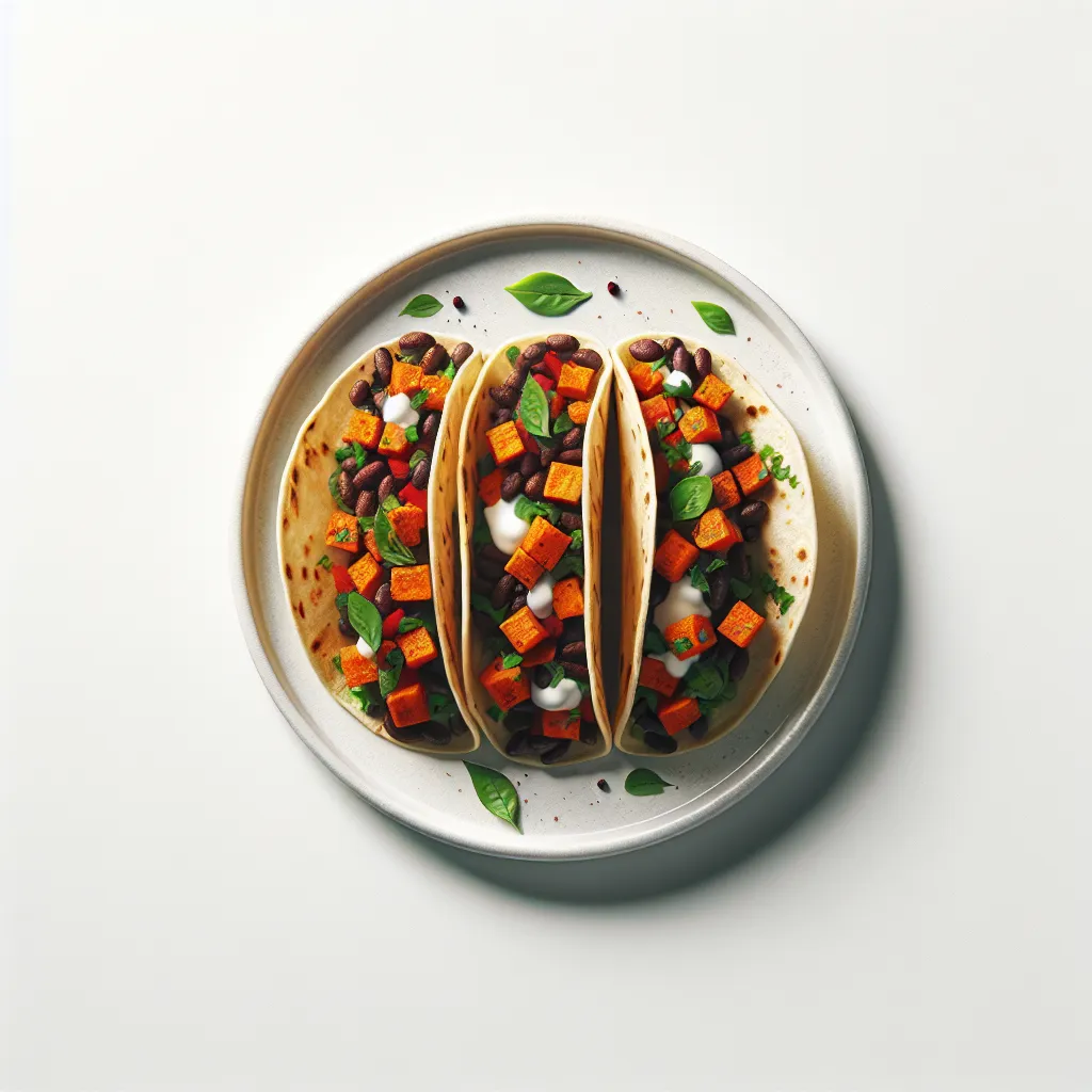 Spicy Black Bean and Sweet Potato Tacos