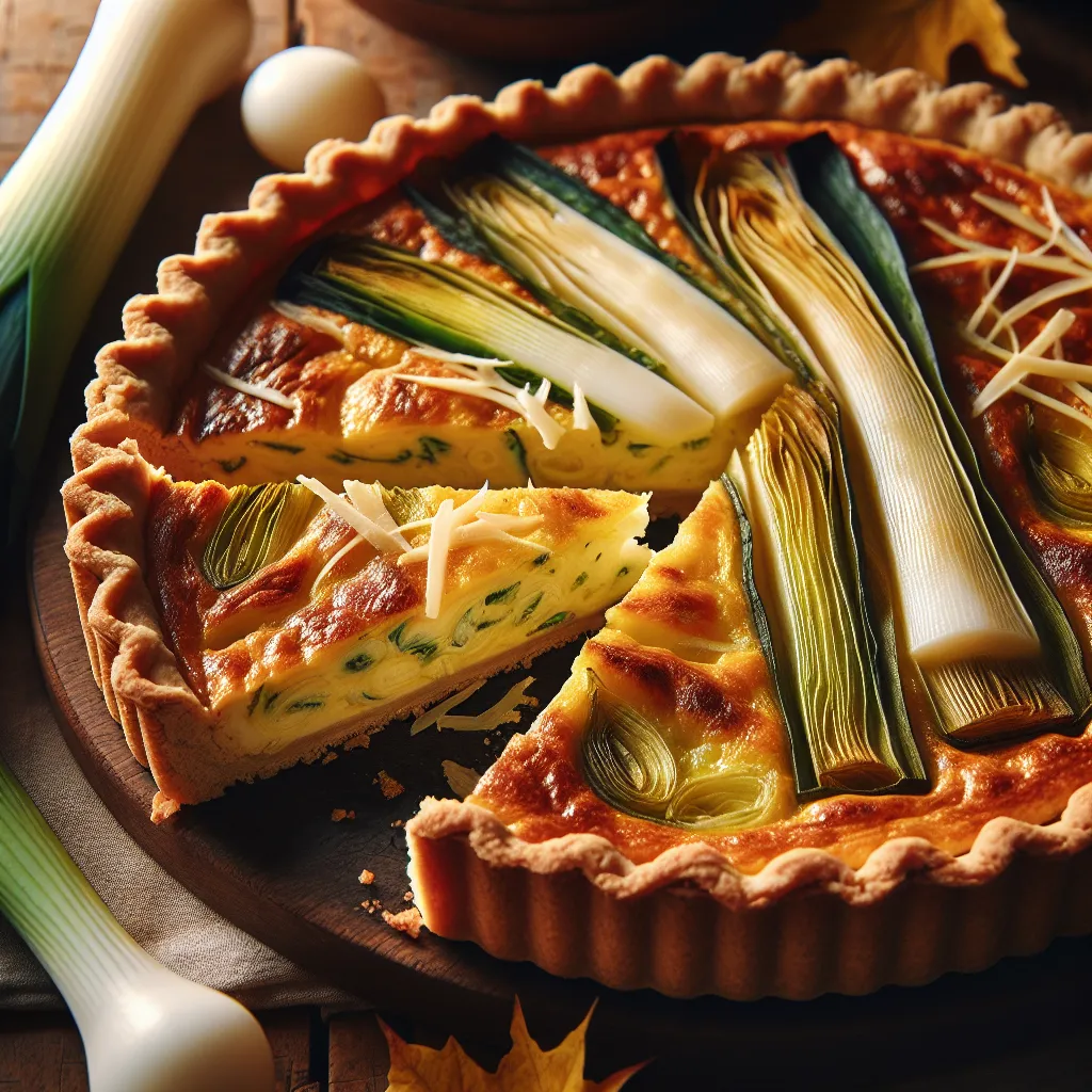 Autumn Breakfast Quiche with Leeks and Gruyère