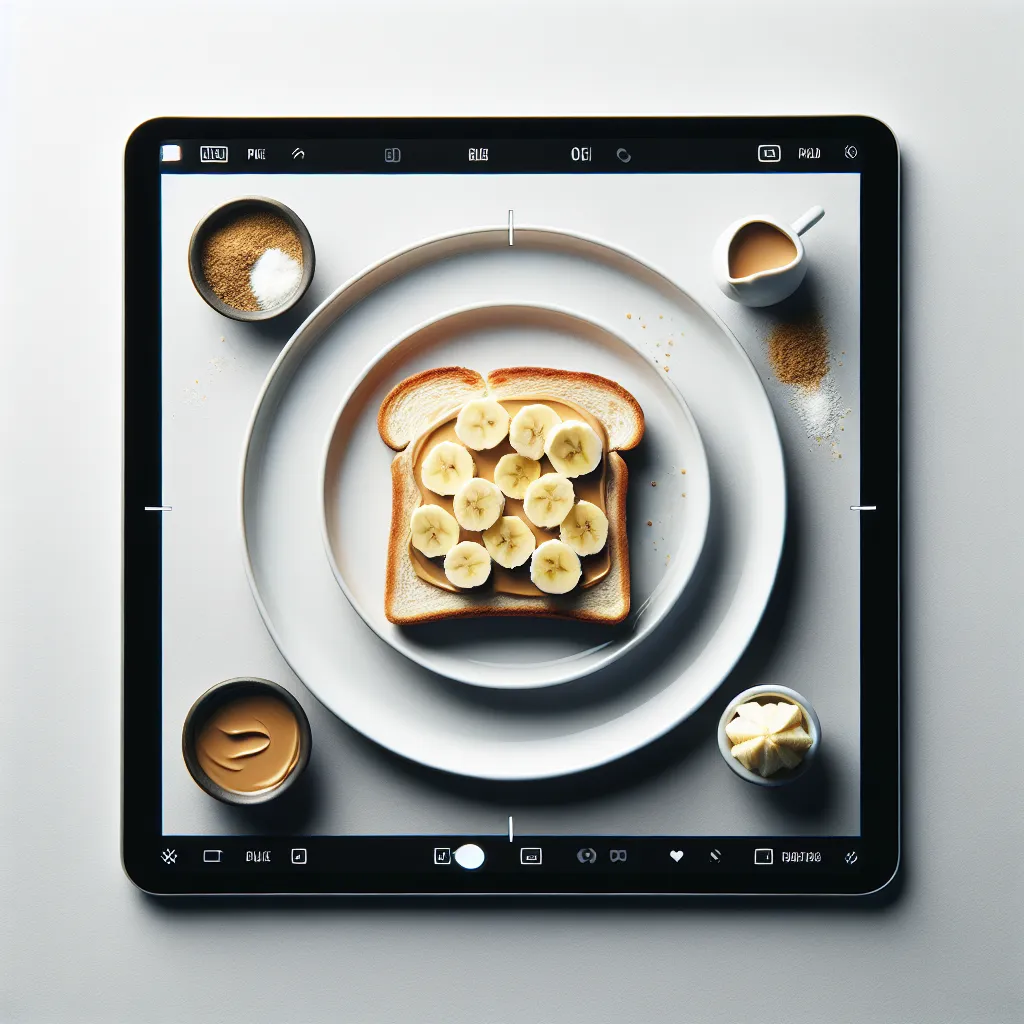 Breakfast with White Bread and Nut Butter Banana