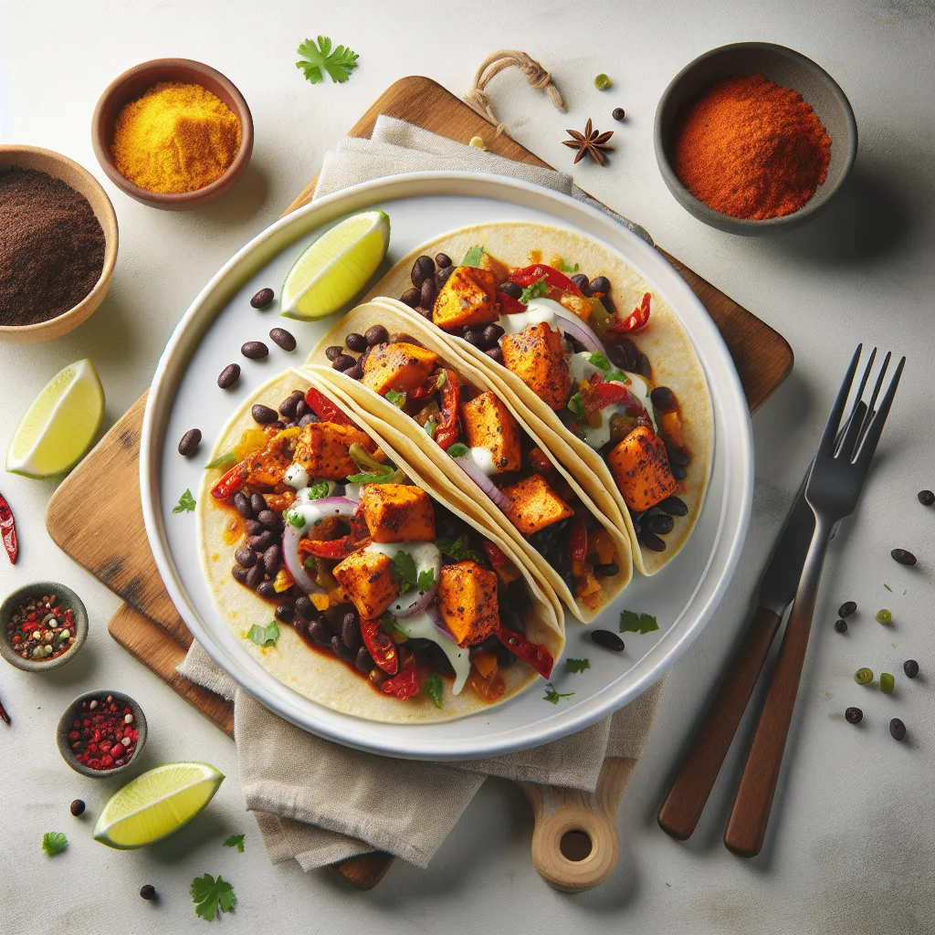 Spicy Chicken and Black Bean Tacos