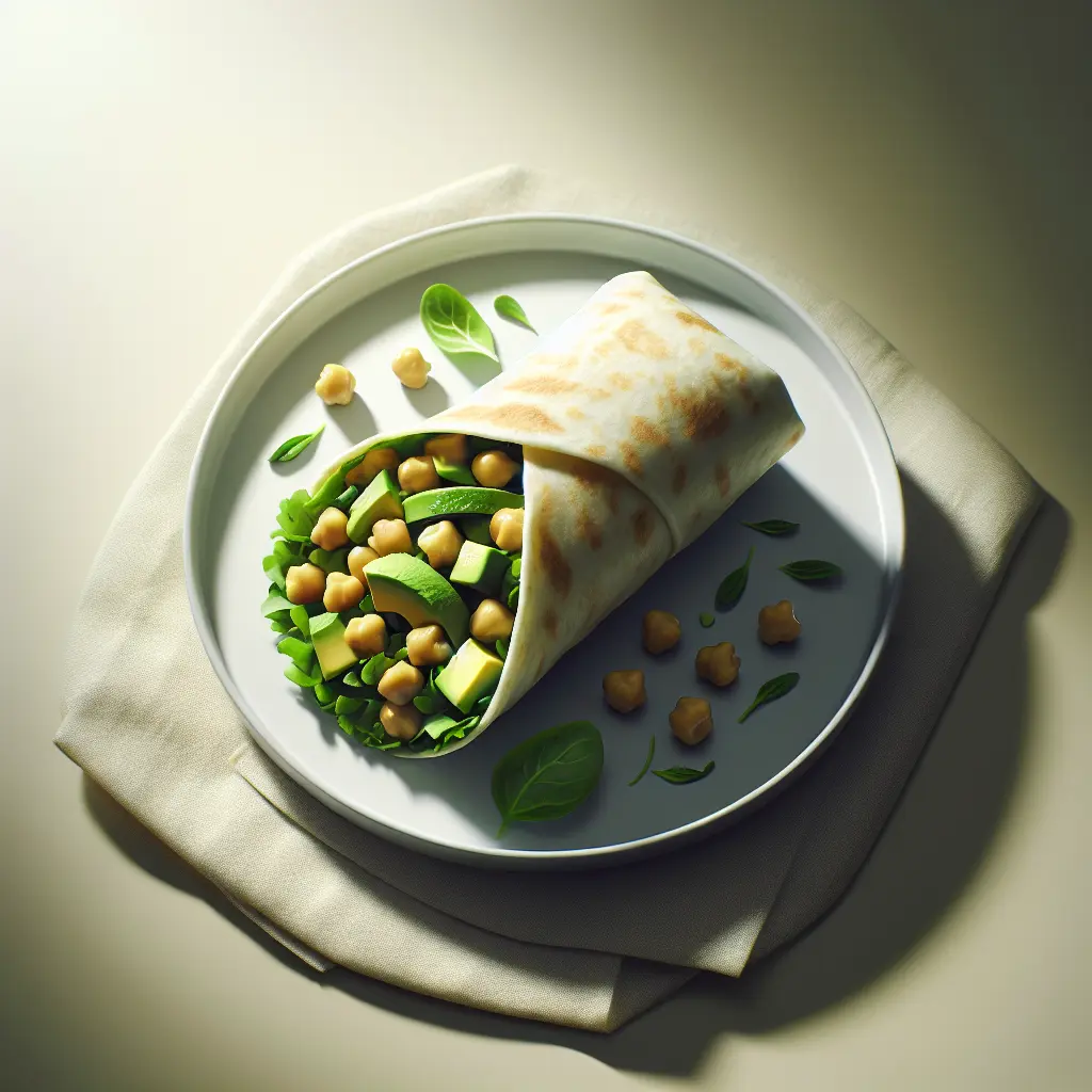 Chickpea and Avocado Salad Wrap