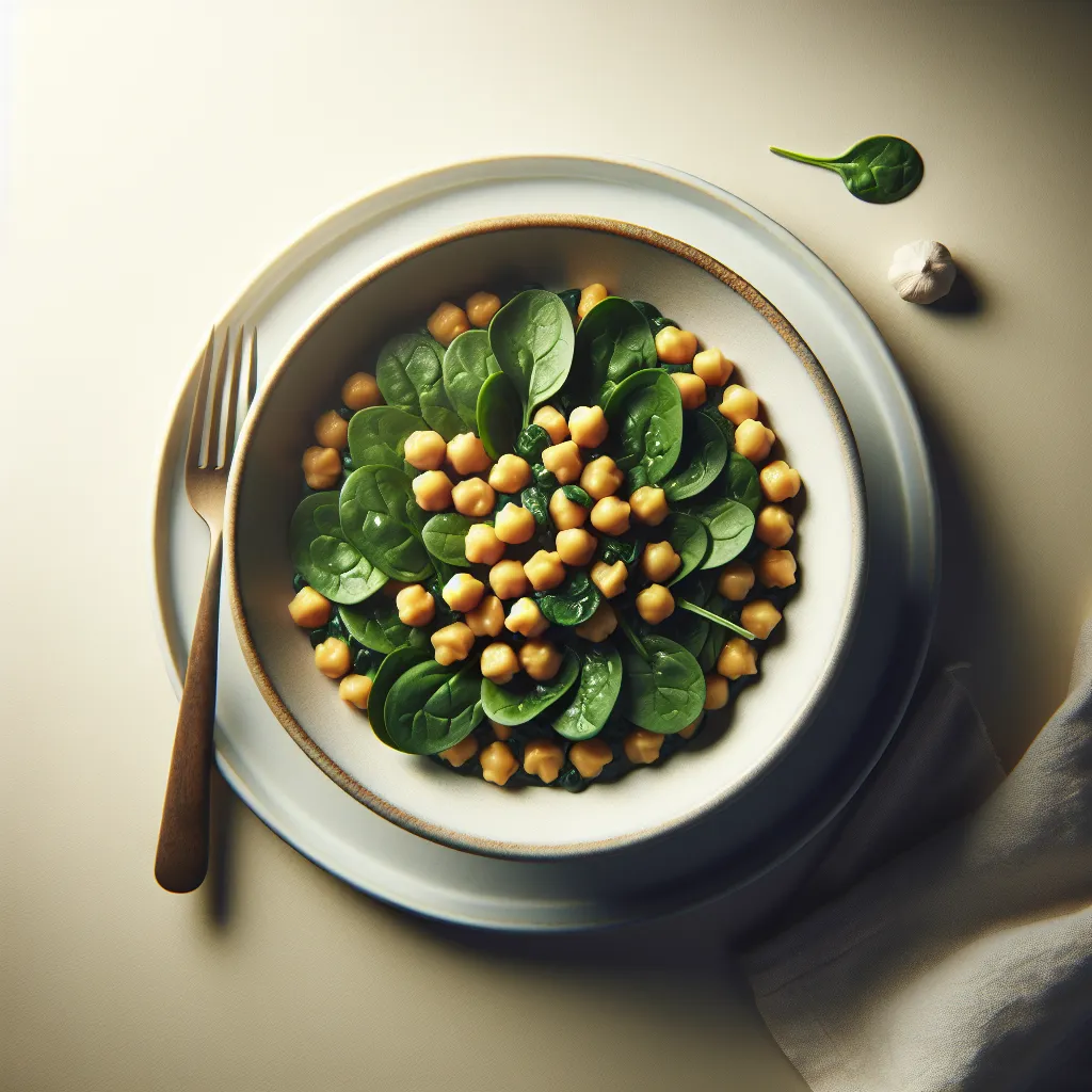 Chickpea and Spinach Breakfast Bowl