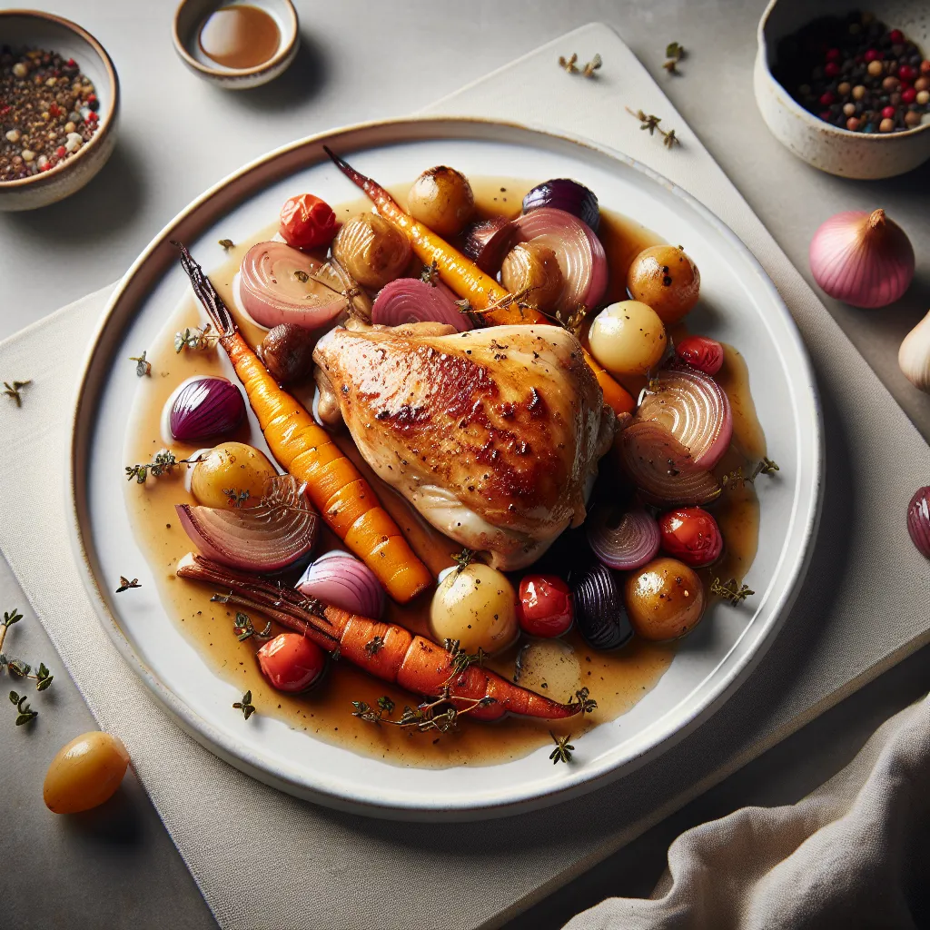 Coq au Vin with Seasonal Root Vegetables