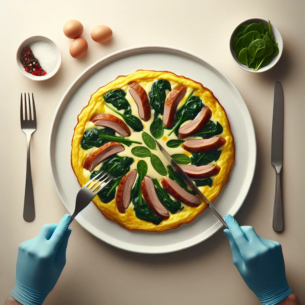 Duck and Spinach Omelette