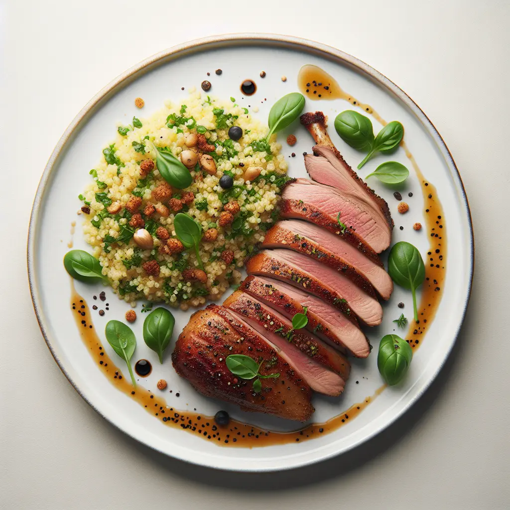 Duck Breast with Herb-Infused Couscous