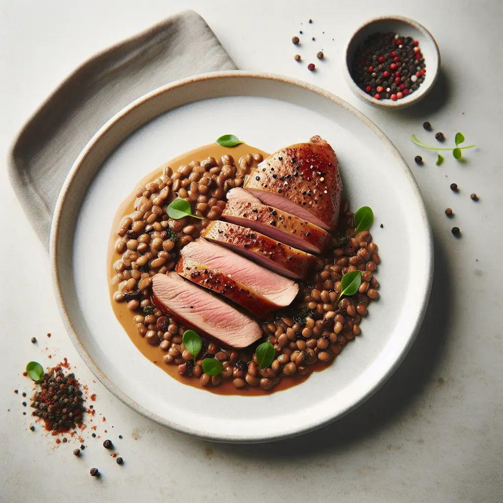 Duck Breast with Herb-Infused Lentils