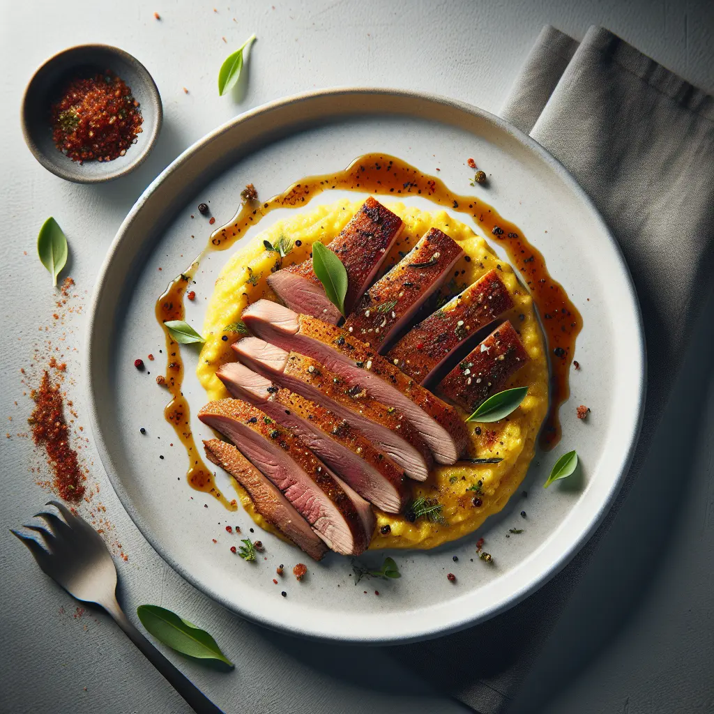 Duck Breast with Herb-Infused Polenta