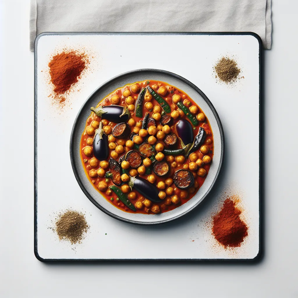 Spicy Eggplant and Chickpea Curry