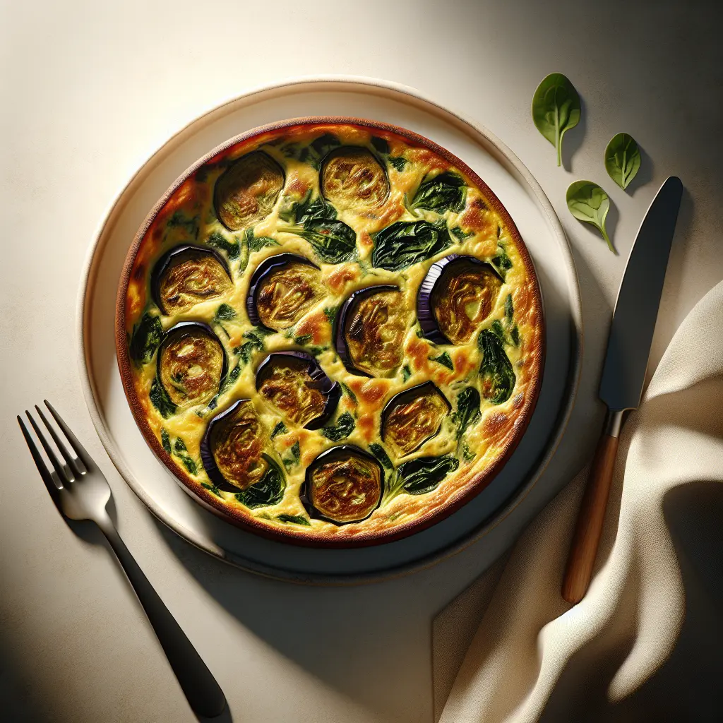 Eggplant and Spinach Breakfast Frittata