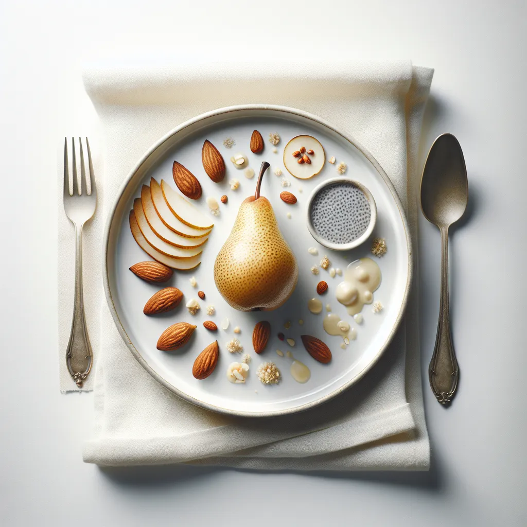 Elegant Winter Pear and Almond Chia Pudding