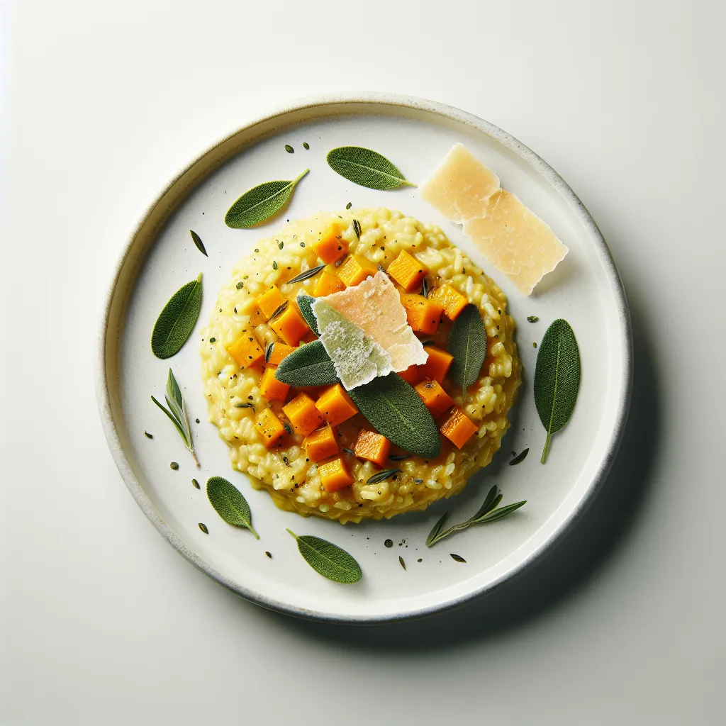 Elegant Winter Squash Risotto with Sage and Hazelnuts