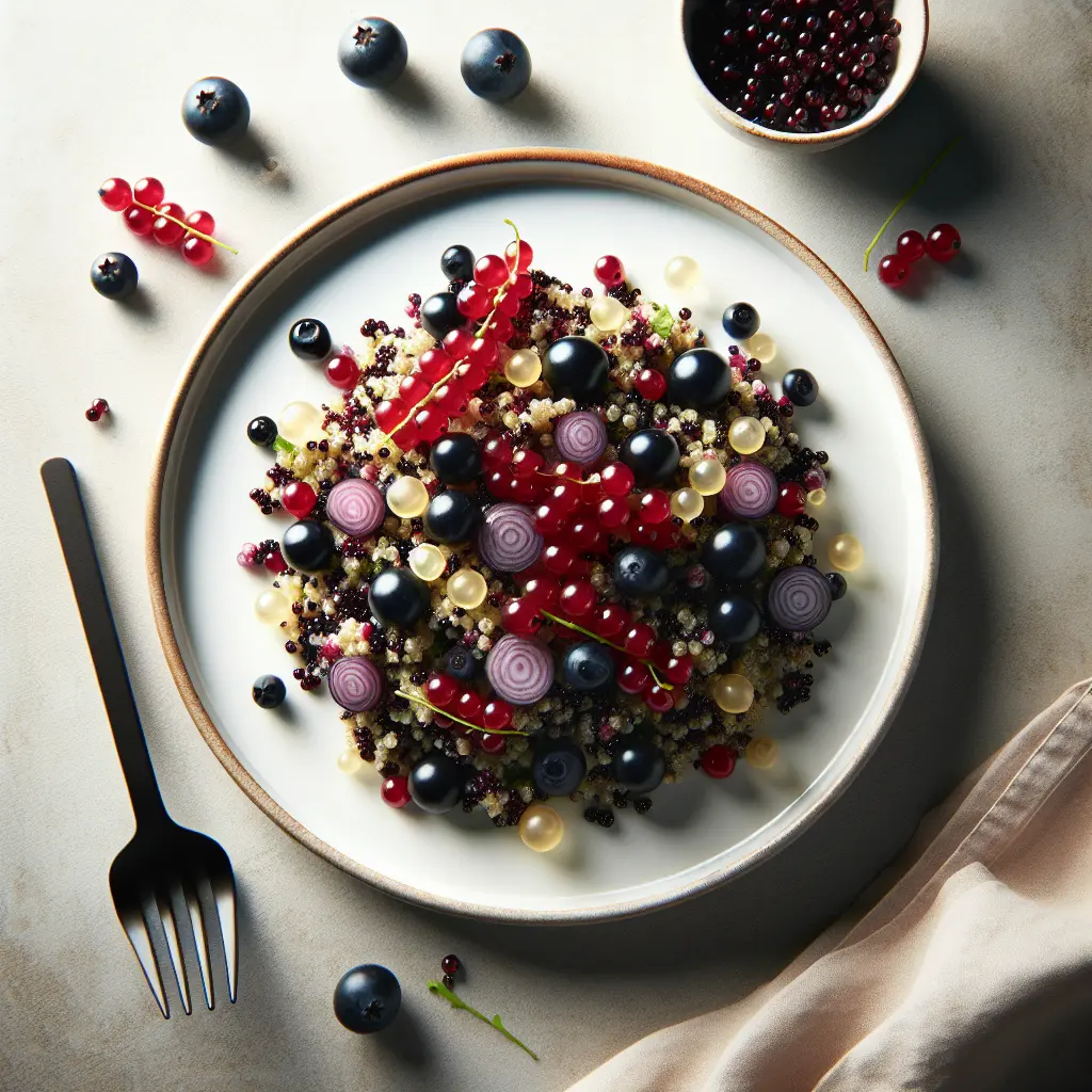 Gooseberry and Blackcurrant Quinoa Salad