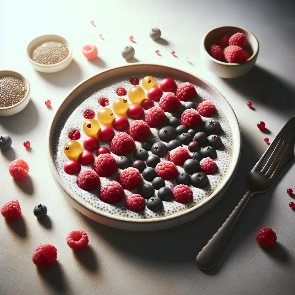 Gooseberry and Raspberry Breakfast Chia Pudding