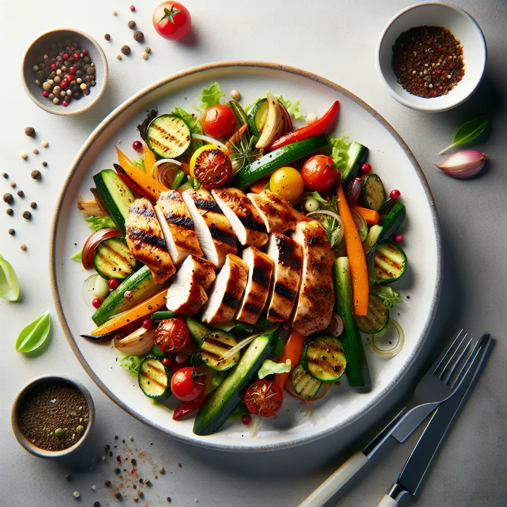 Grilled Chicken and Autumn Vegetable Salad