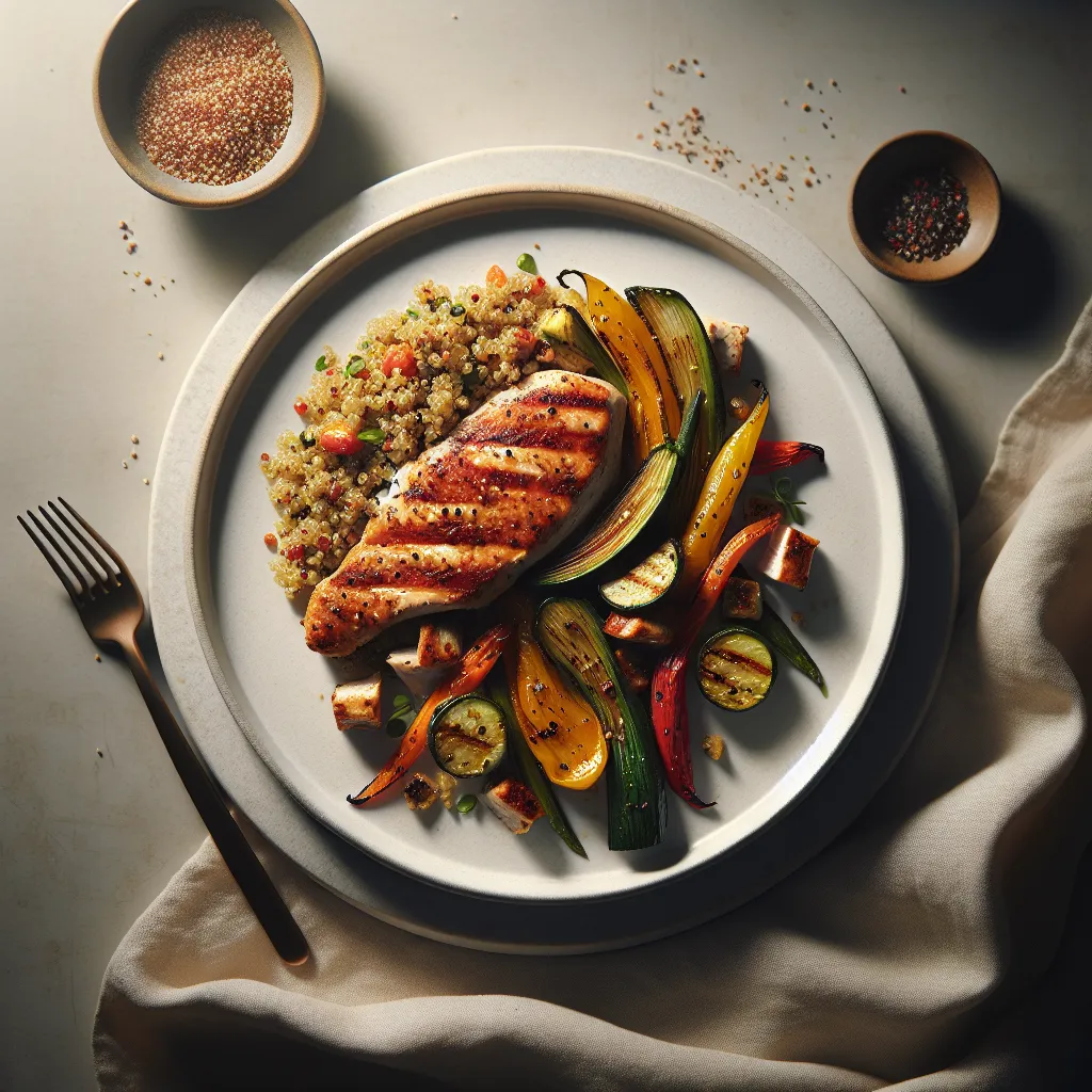 Grilled Chicken with Quinoa and Roasted Vegetables