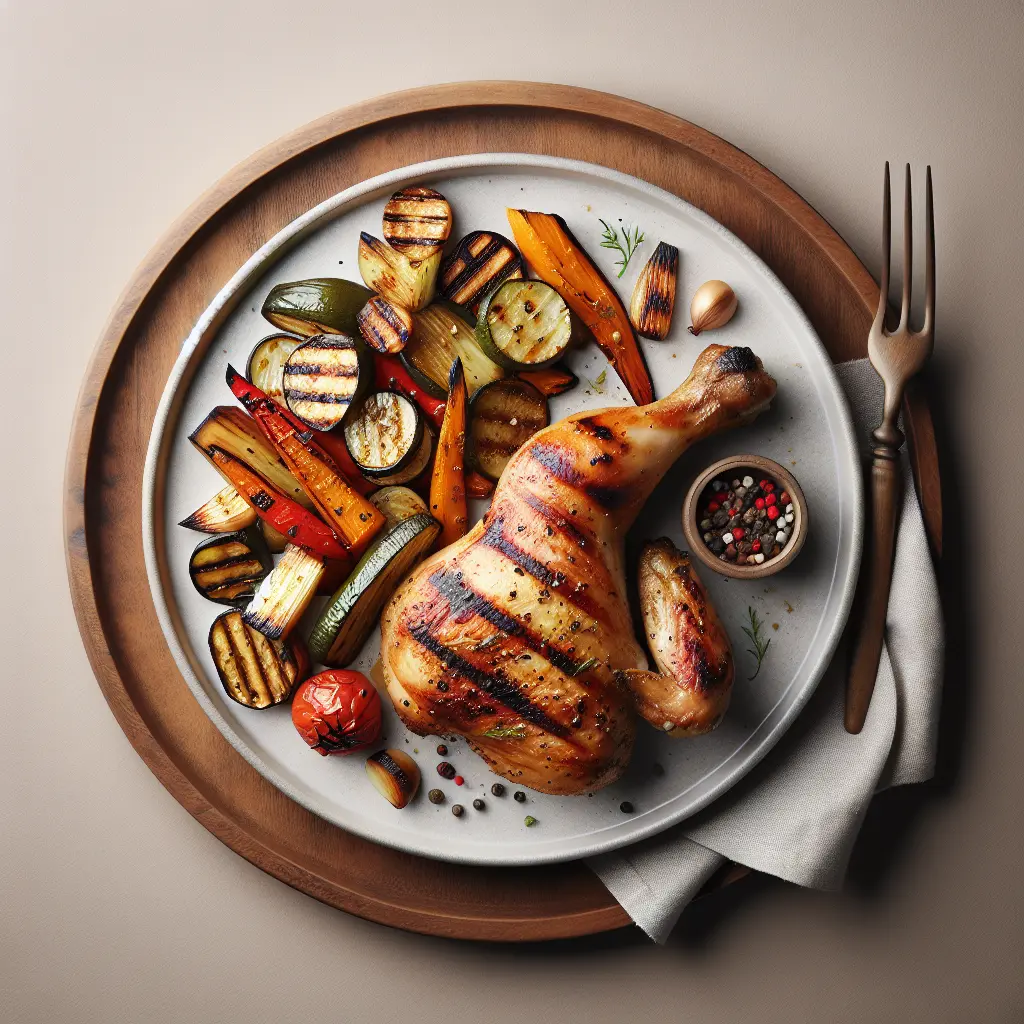 Grilled Chicken with Roasted Autumn Vegetables