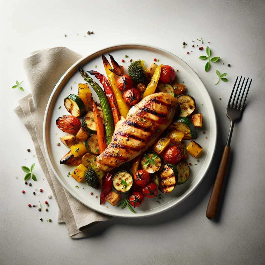 Grilled Chicken with Autumn Vegetable Medley