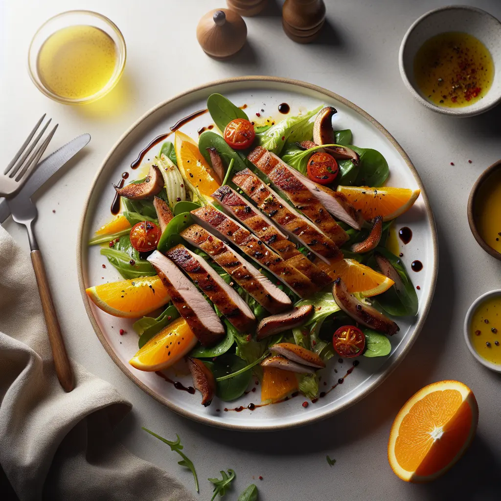Grilled Duck Salad with Orange Vinaigrette