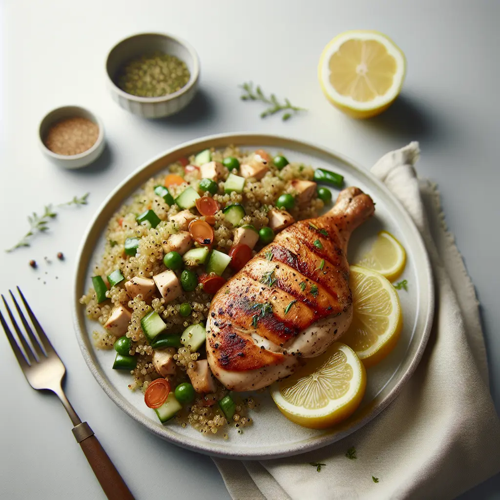 Grilled Lemon Herb Chicken with Quinoa-Free Tabbouleh