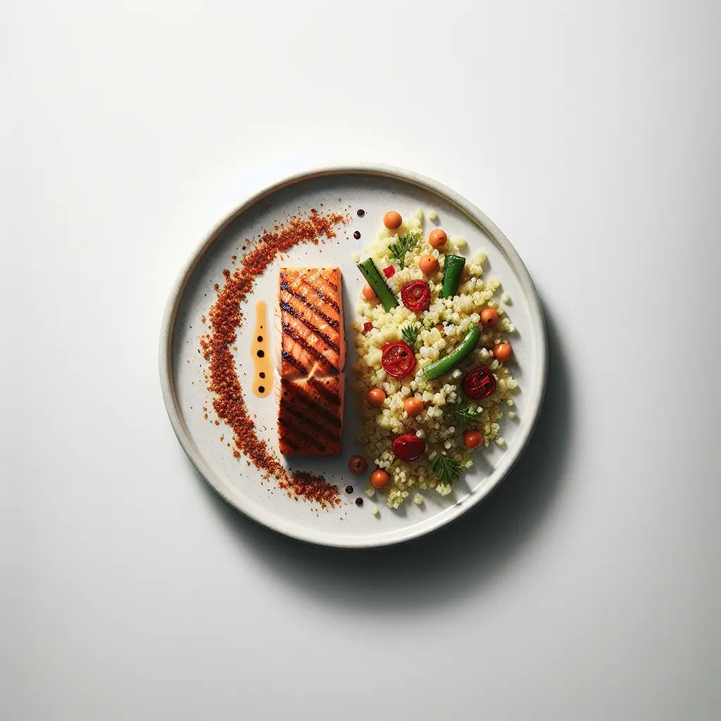 Spicy Grilled Salmon with Mediterranean Couscous