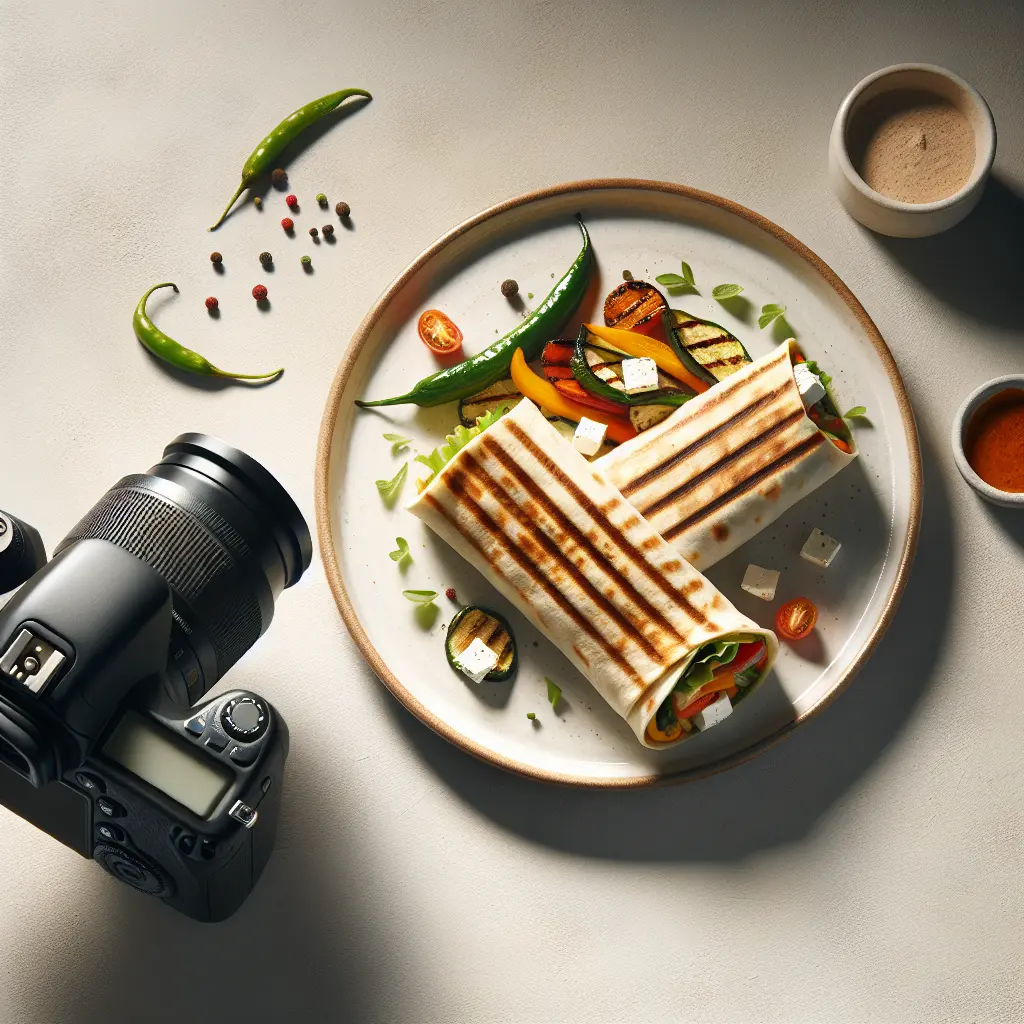 Grilled Vegetable and Feta Wrap