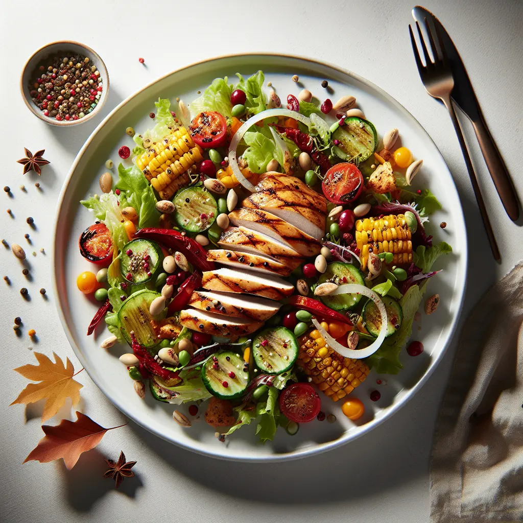 Autumn Harvest Salad with Grilled Chicken