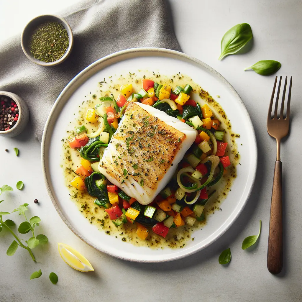 Herb-Crusted Cod with Ratatouille