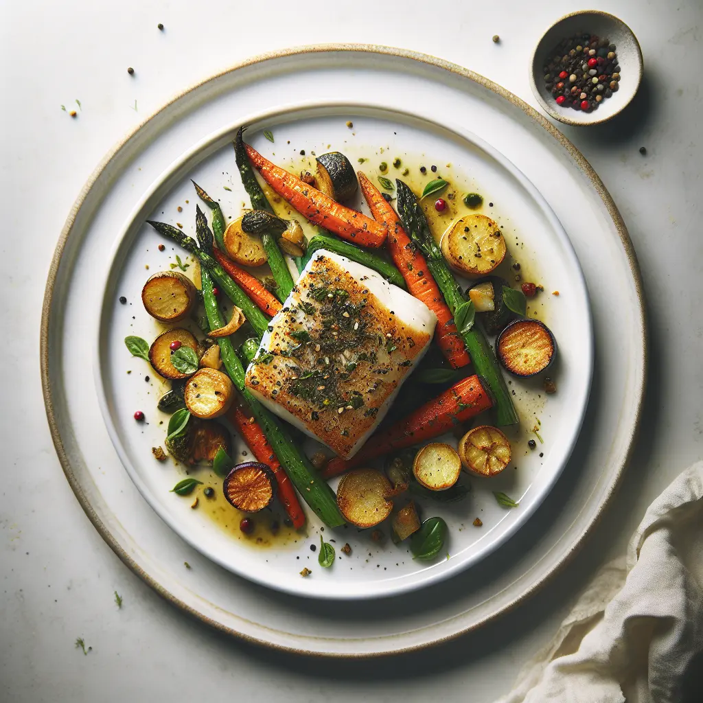 Herb-Crusted Cod with Roasted Root Vegetables