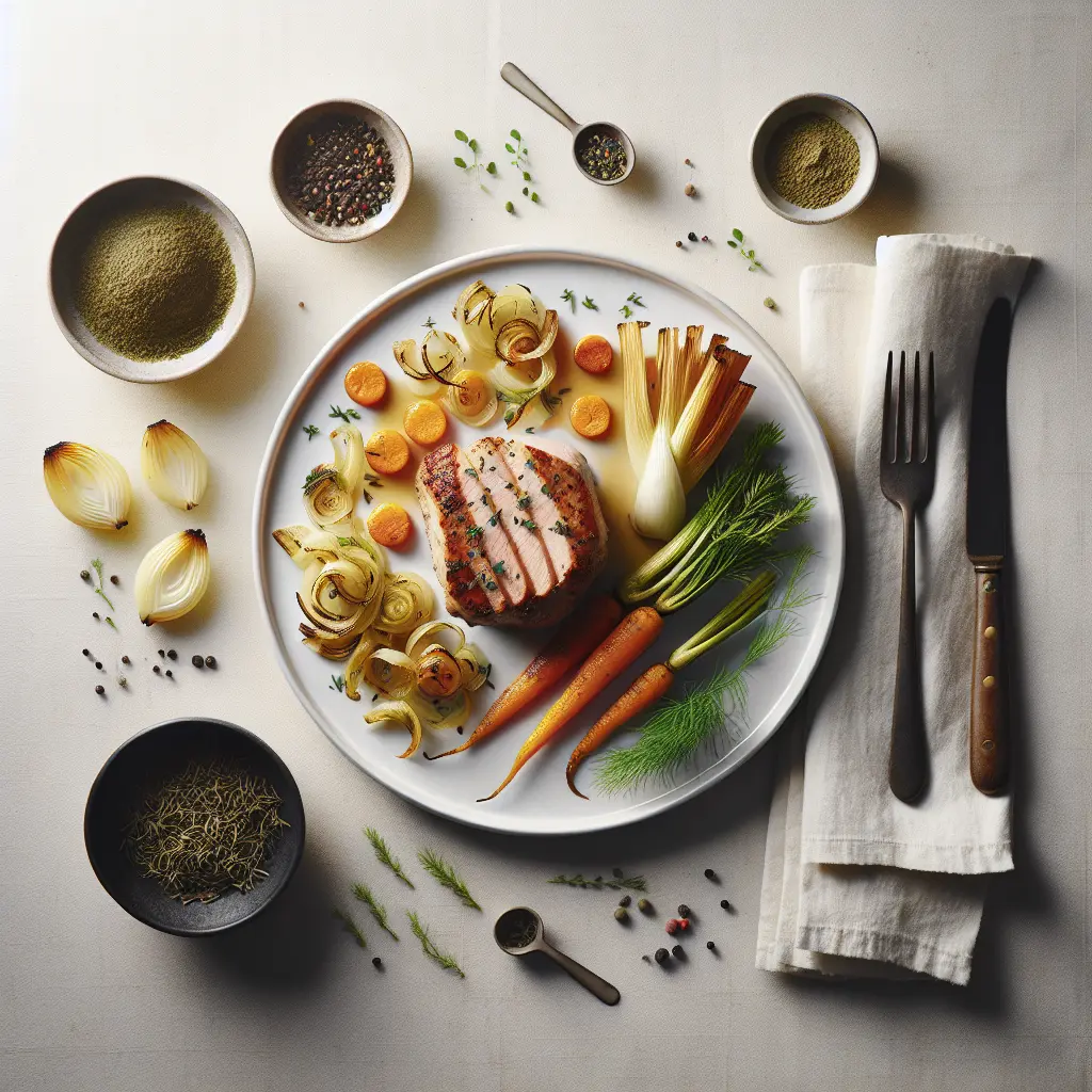 Autumn Herb-Crusted Pork with Roasted Fennel and Carrots