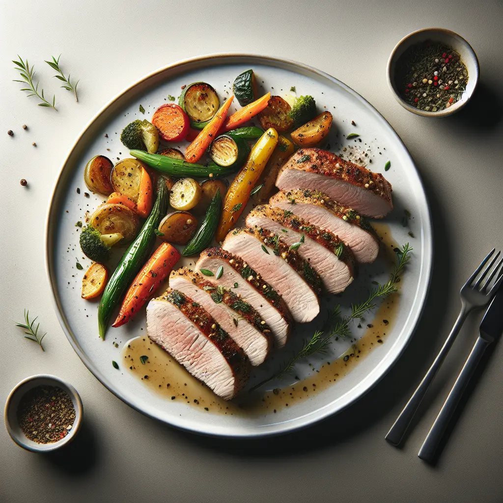 Italian Herb-Crusted Pork Tenderloin with Roasted Vegetables