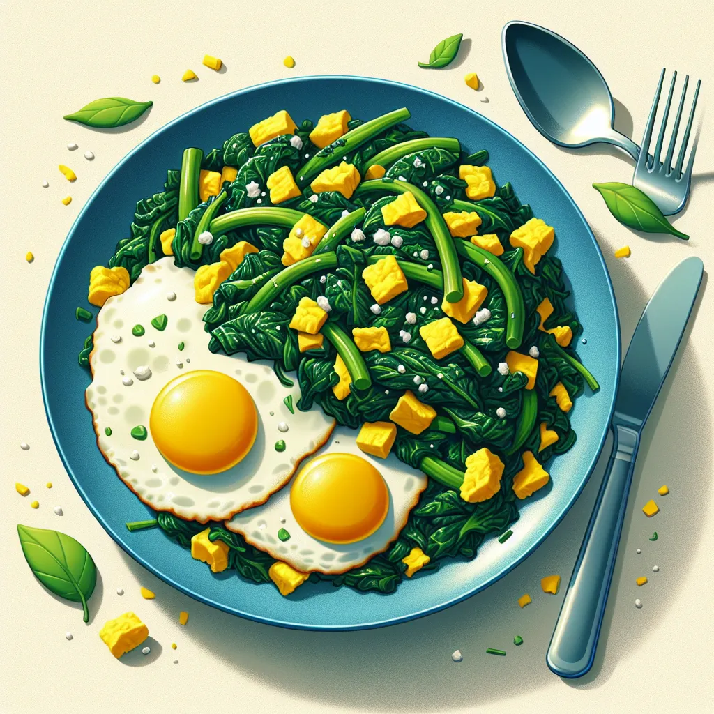 Keto Jamaican Callaloo and Egg Scramble