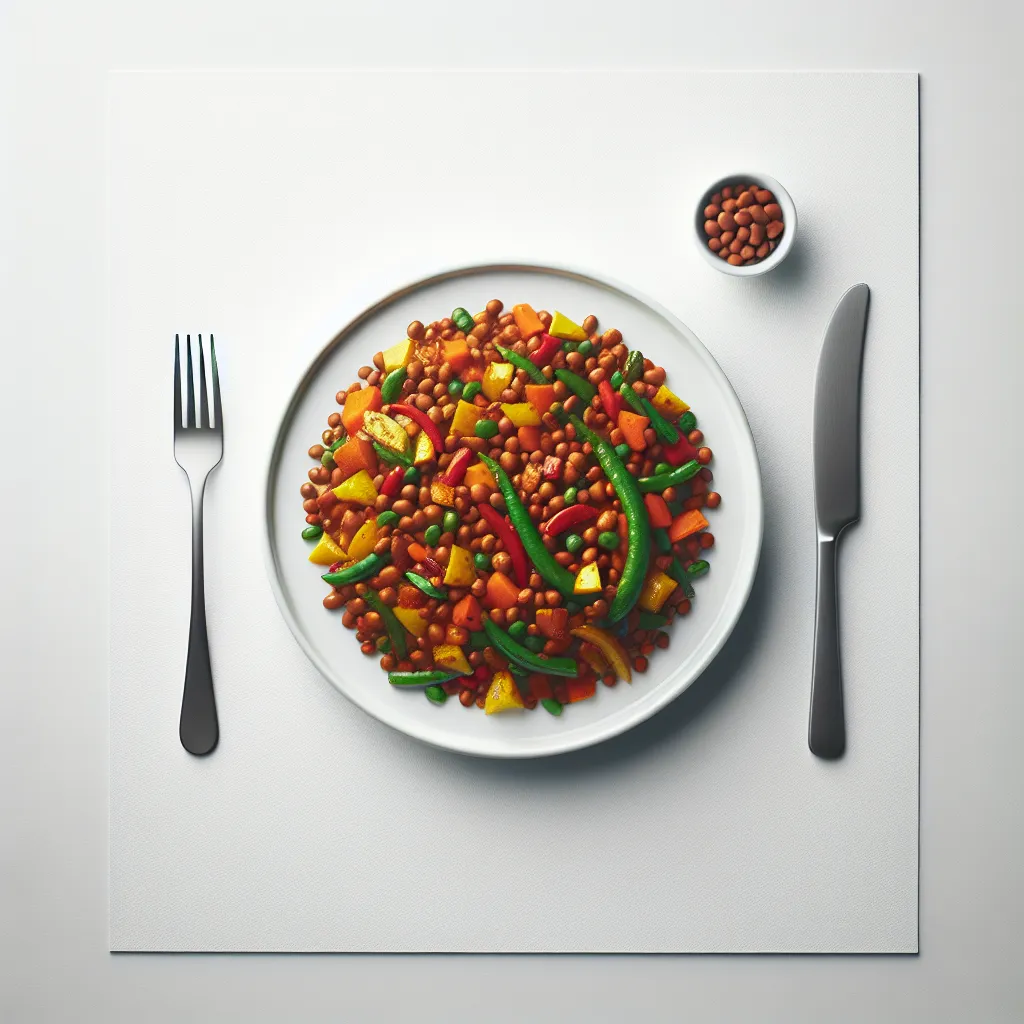 Spicy Lentil and Vegetable Stir-Fry