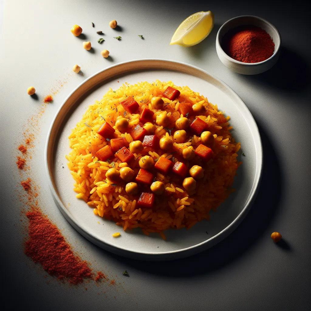 Spicy Mango Rice with Chickpea