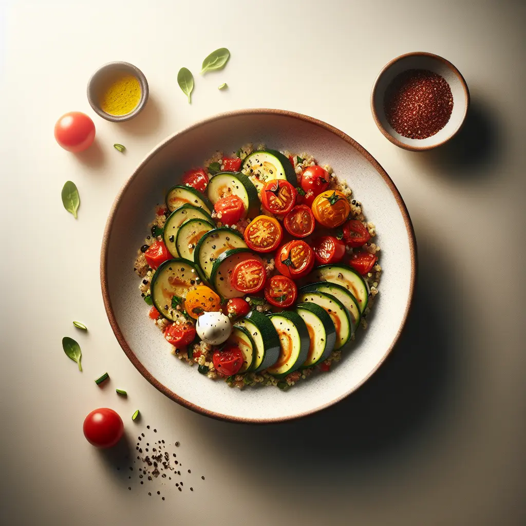 Mediterranean Zucchini and Tomato Quinoa Bowl