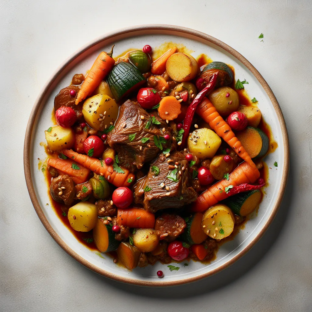 Moroccan Lamb Tagine with Root Vegetables