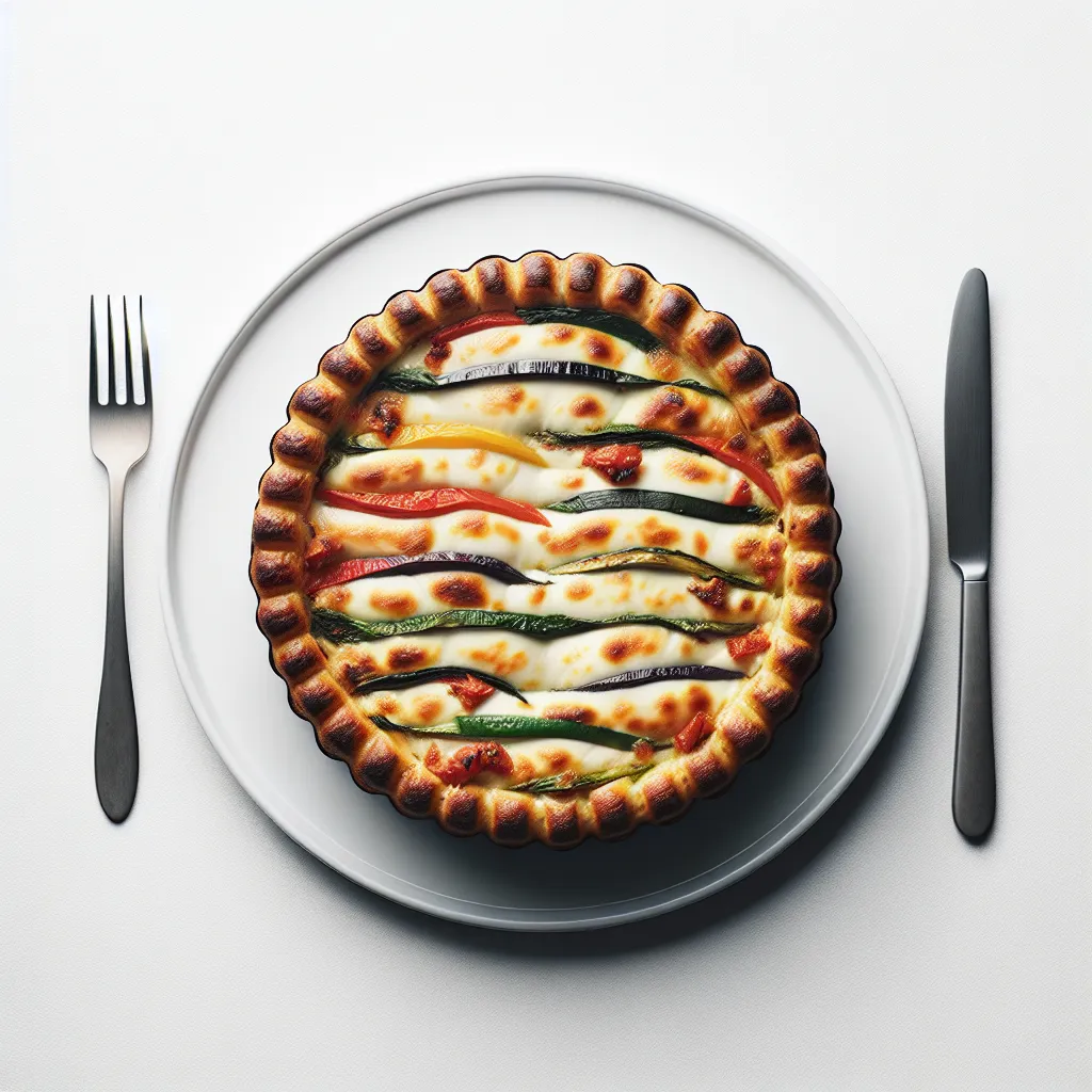 Mozzarella-Crusted Vegetable Bake