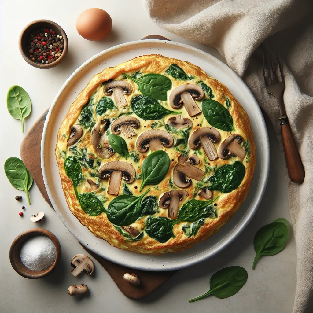 Autumn Mushroom and Spinach Omelette