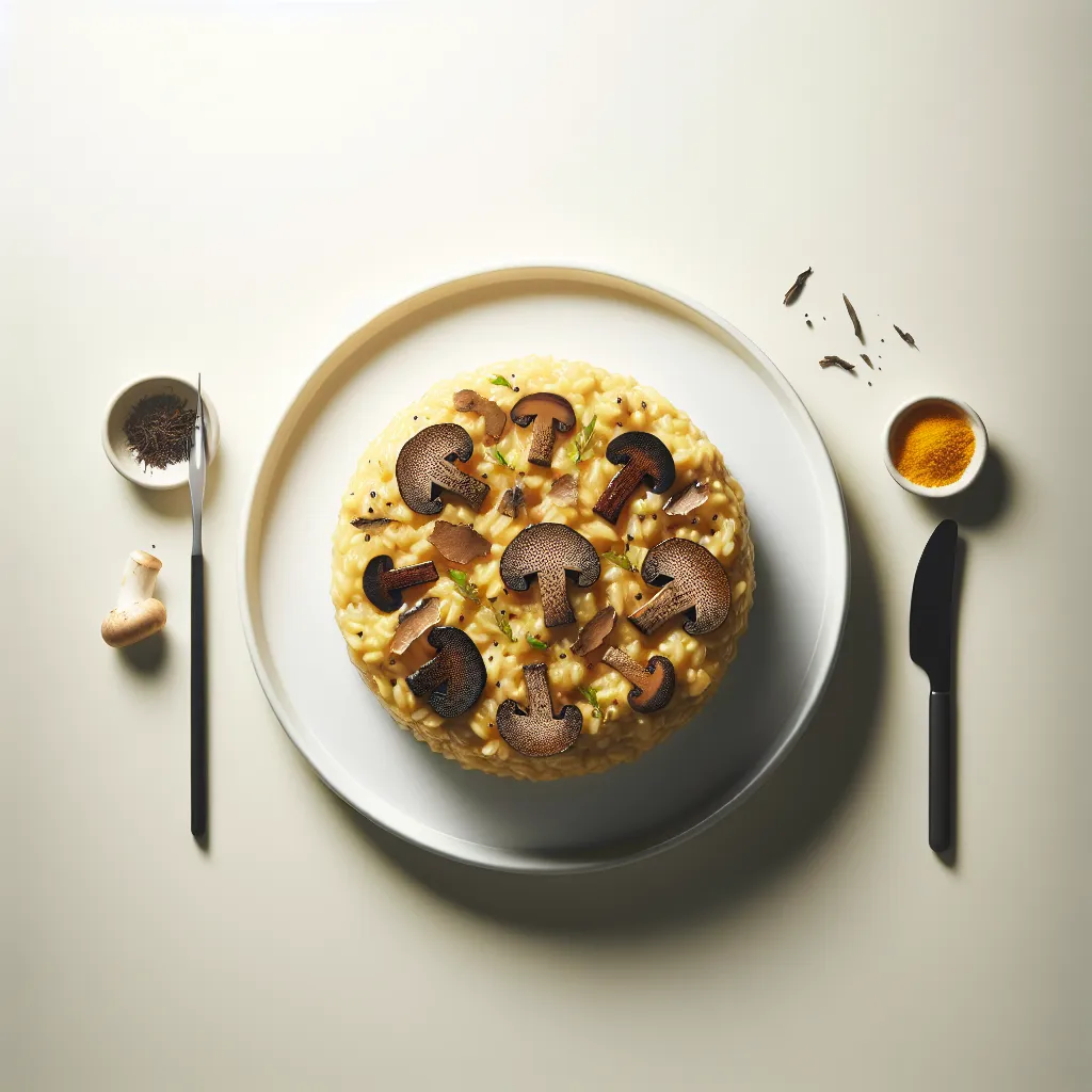 Exotic Mushroom and Truffle Risotto with Saffron