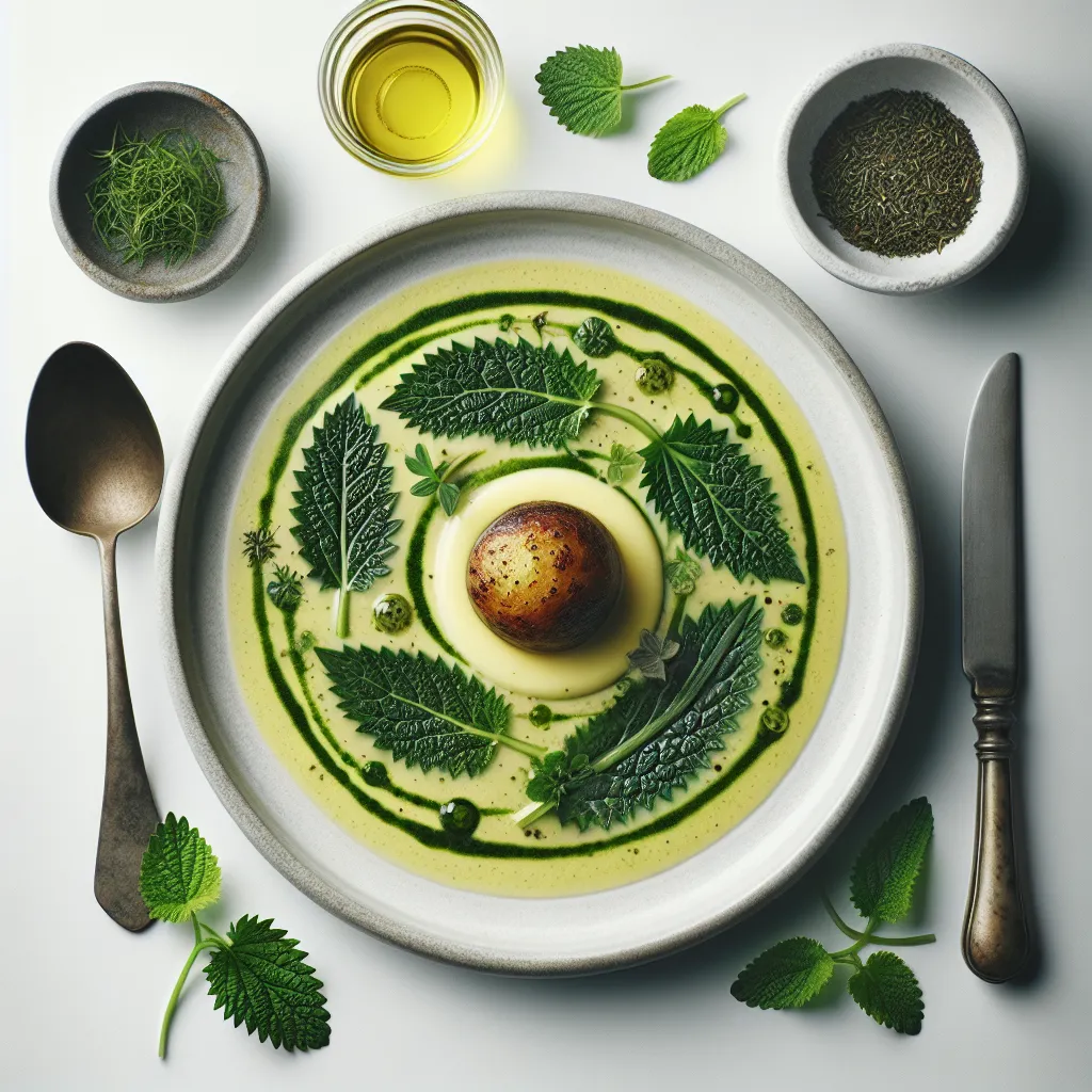 Nettle and Potato Velouté with Herb Oil