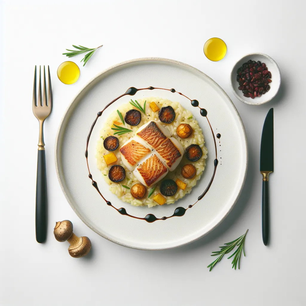 Pan-Roasted Monkfish with Chestnut and Saffron Risotto